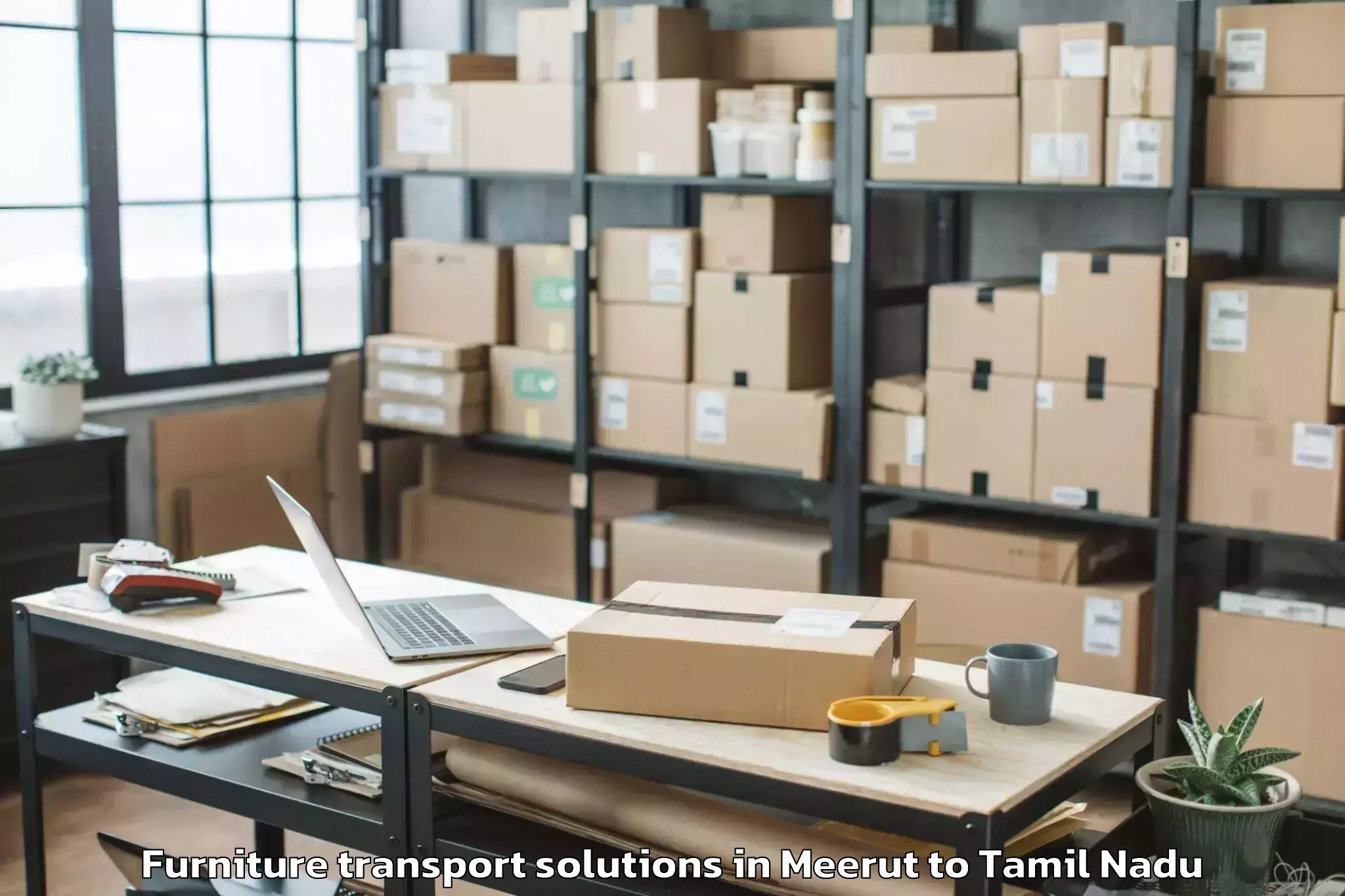 Discover Meerut to Pullambadi Furniture Transport Solutions